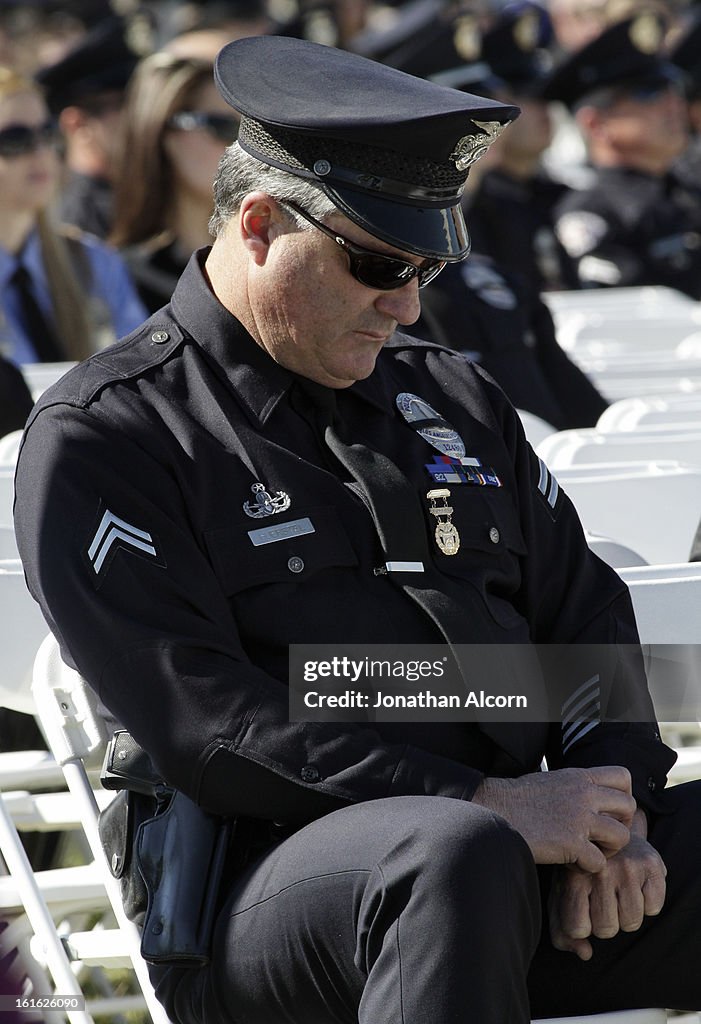 Funeral Held For Riverside Police Officer Killed By Chris Dorner