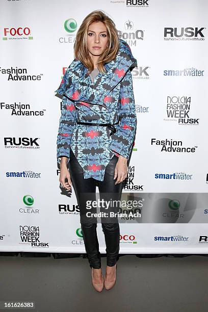 Actress Dawn Olivieri attends Nolcha Fashion Week New York 2013 presented by RUSK at Pier 59 Studios on February 13, 2013 in New York City.