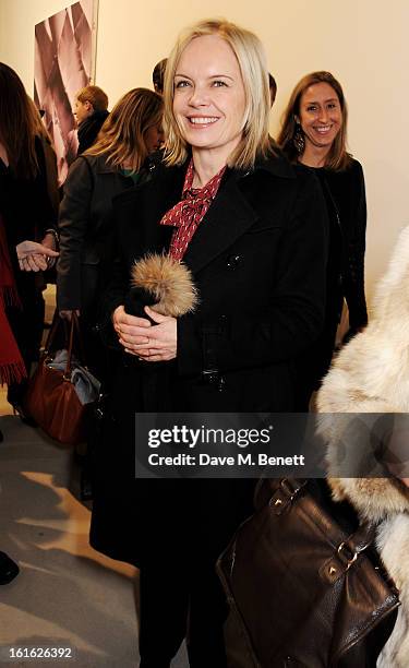 Mariella Frostrup attends a private view of 'Mat Collishaw: This Is Not An Exit' at Blaine/Southern Gallery on February 13, 2013 in London, England.