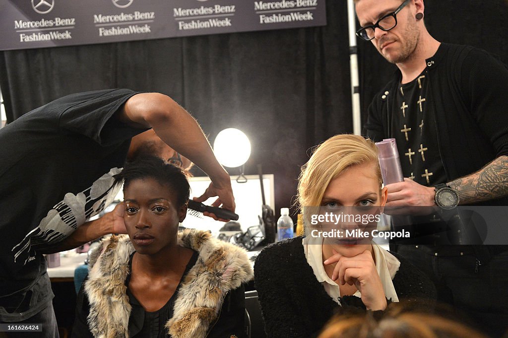 Bibhu Mohapatra - Backstage - Fall 2013 Mercedes-Benz Fashion Week