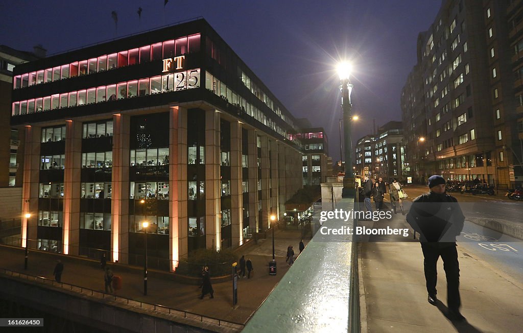 Financial Times Headquarters Turns Pink To Celebrate 125th Anniversary