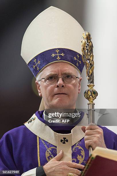 Brazilian Cardinal Odilo Pedro Scherer, Archbishop of Se Cathedral and considered in the running to be the future pope, celebrates Ash Wednesday mass...