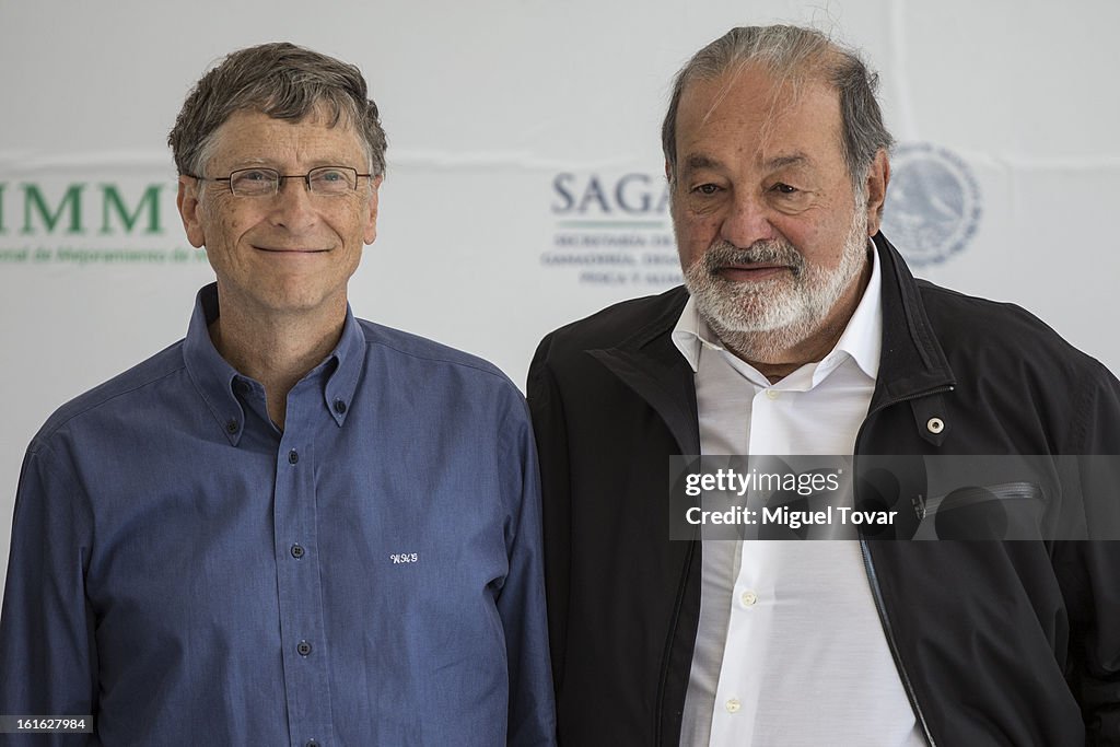 Bill Gates and Carlos Slim Announce Collaboration on Agriculture Development in Mexico City