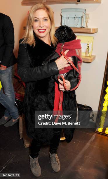 Brix Smith-Start attends the opening of the Cambridge Satchel Company's Covent Garden store on February 13, 2013 in London, England.