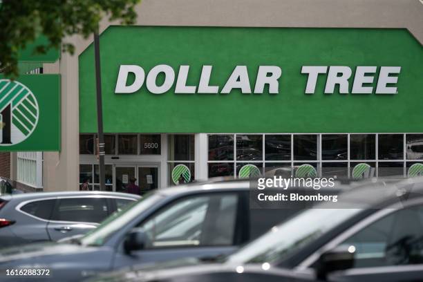 Dollar Tree store in Washington, DC, US, on Monday, Aug. 21, 2023. Dollar Tree Inc. Is expected to release earnings figures on August 24....
