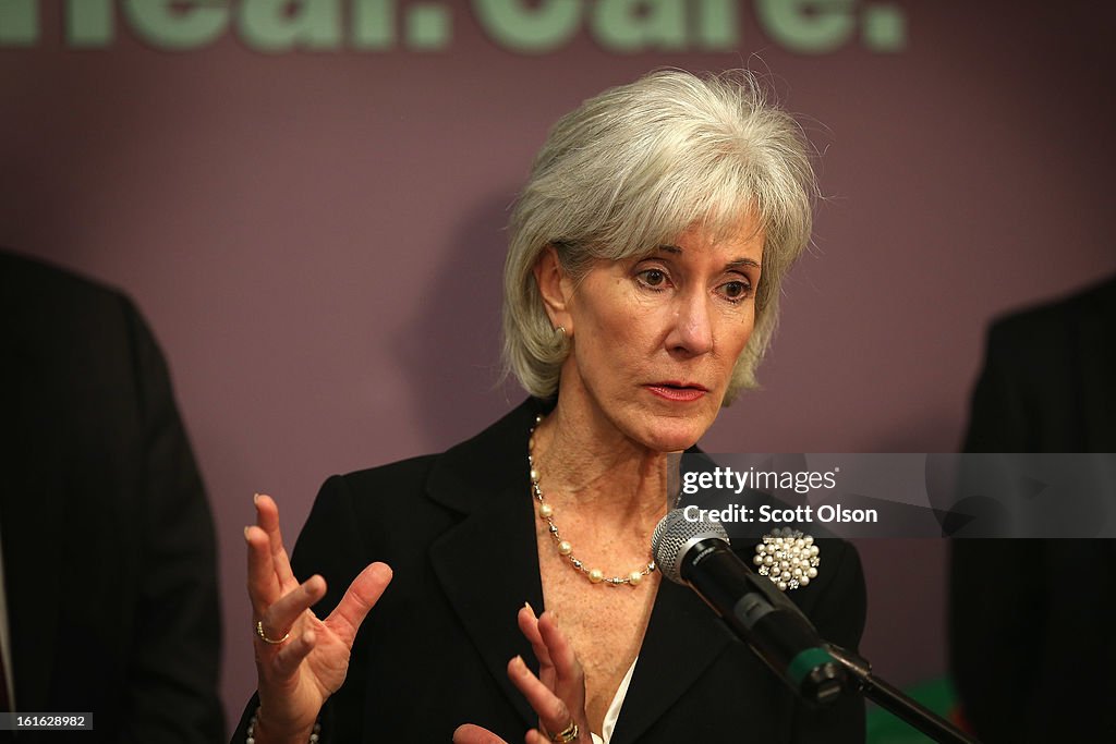 Sebelius Makes Affordable Care Act Announcement In Washington