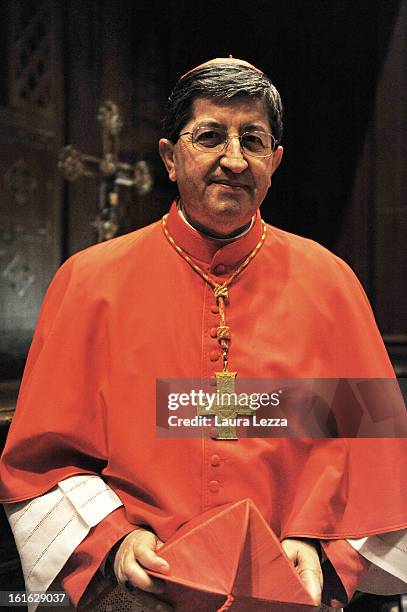 The Archbishop of Florence Giuseppe Betori poses for a photo after celebrating Ash Wednesday Mass in the Duomo of Basilica di Santa Maria del Fiore...