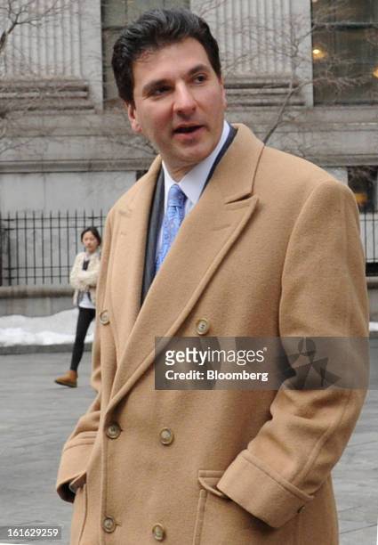 Steven Fortuna, co-founder and former managing director at S2 Capital LLC in Boston, leaves federal court following his sentencing in New York, U.S.,...