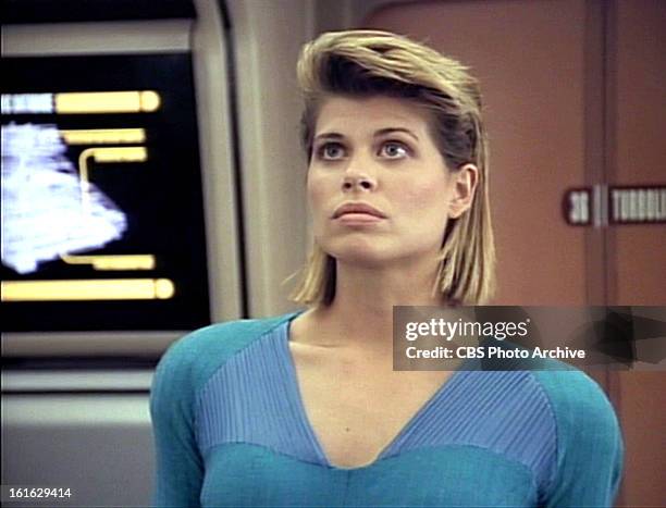 Beth Toussaint as Ishara Yar in the STAR TREK: THE NEXT GENERATION episode, "Legacy." Season 4, episode, 6. Original air date, October 29, 1990....