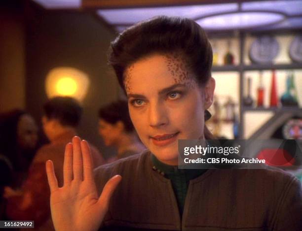 Terry Farrell as Jadzia Dax in the STAR TREK: DEEP SPACE NINE episode, "One Little Ship." Season 6, episode 14. Original air date, February 14, 1998....