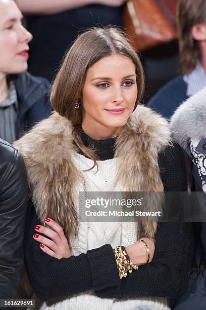 Personality Olivia Palermo attends Philosophy By Natalie Ratabesi during fall 2013 Mercedes-Benz Fashion Week on February 13, 2013 in New York City.