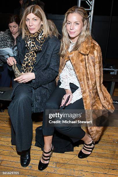 Vogue Fashion Market/Accessories Director Virginia Smith and Teen Vogue editor in chief Amy Astley attend Philosophy By Natalie Ratabesi during fall...