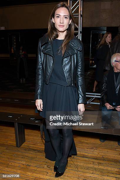 Zani Gugelmann attends Philosophy By Natalie Ratabesi during fall 2013 Mercedes-Benz Fashion Week on February 13, 2013 in New York City.