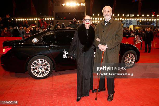 Birgit Kroencke and Christopher Lee attend the 'Night Train To Lisbon' Premiere - BMW at the 63rd Berlinale International Film Festival at Berlinale...