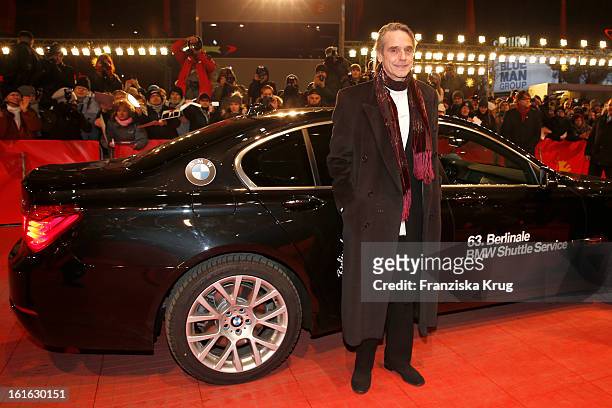 Jeremy Irons attends the 'Night Train To Lisbon' Premiere - BMW at the 63rd Berlinale International Film Festival at Berlinale Palast on February 13,...