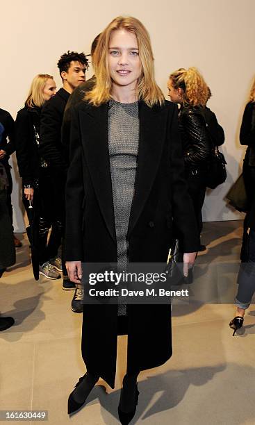 Natalia Vodianova attends a private view of 'Mat Collishaw: This Is Not An Exit' at Blaine/Southern Gallery on February 13, 2013 in London, England.