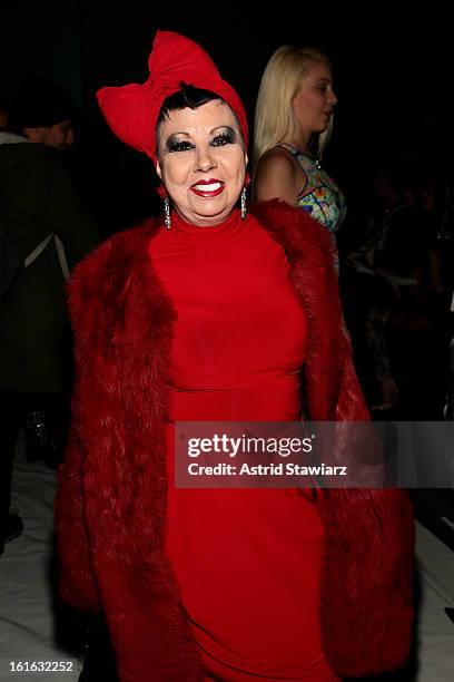 Rosemary Ponzo attends the Falguni & Shane Peacock Fall 2013 fashion show during Mercedes-Benz Fashion Week at The Studio at Lincoln Center on...