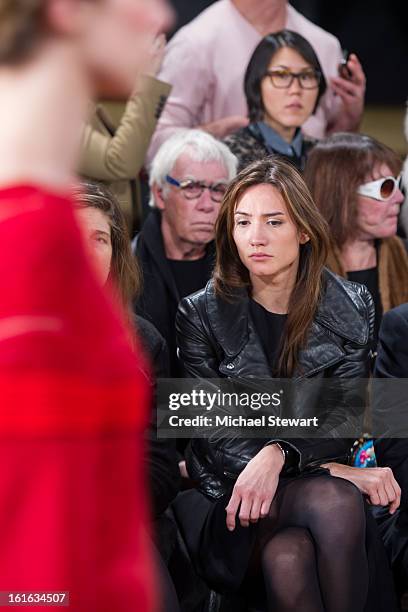 Zani Gugelmann attends Philosophy By Natalie Ratabesi during fall 2013 Mercedes-Benz Fashion Week on February 13, 2013 in New York City.