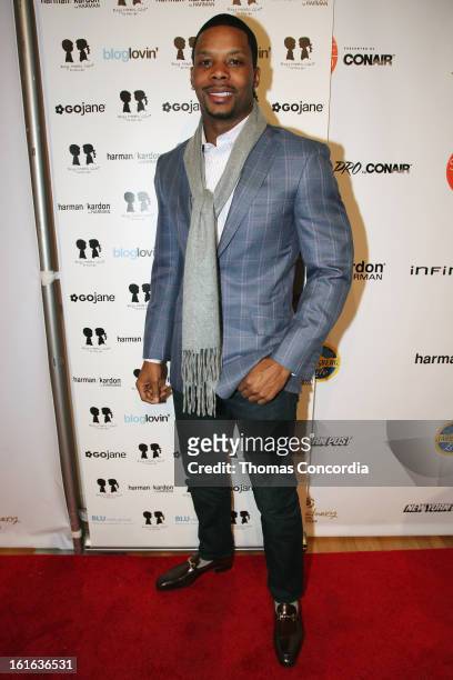 Kerry Rhodes of the Arizona Cardinals attends Boy Meets Girl by Stacy Igel the "Invasion Collections" Fashion Show at STYLE360 presented by Conair...
