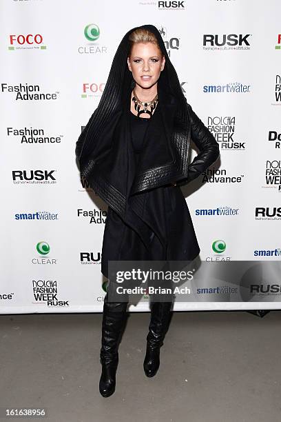 Actress Carrie Keagan attends Nolcha Fashion Week New York 2013 presented by RUSK at Pier 59 Studios on February 13, 2013 in New York City.