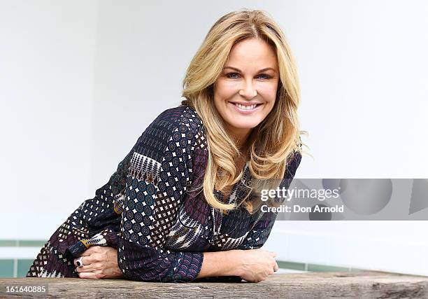 Charlotte Dawson poses during a photo call with the judges of the Cleo Bachelor of the Year at Mrs Sippy on February 14, 2013 in Sydney, Australia.