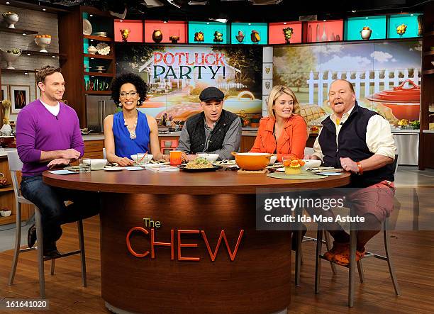 On Potluck Party day, funny man Lenny Venito aides co-host Mario Batali who whips up an out of this world potluck classic. "The Chew" airs MONDAY -...