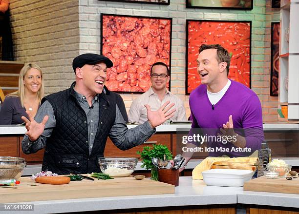 On Potluck Party day, funny man Lenny Venito aides co-host Mario Batali who whips up an out of this world potluck classic. "The Chew" airs MONDAY -...