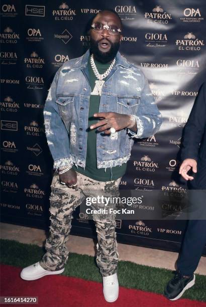 Rap artist Rick Ross attends Rick Ross Live Performance Party at VIP Room Saint Tropez on August 14, 2023 in Saint Tropez, France.