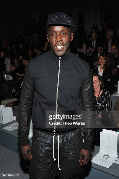 Michael Kenneth Williams attends Zang Toi during Fall 2013 Mercedes-Benz Fashion Week at The Stage at Lincoln Center on February 13, 2013 in New York...