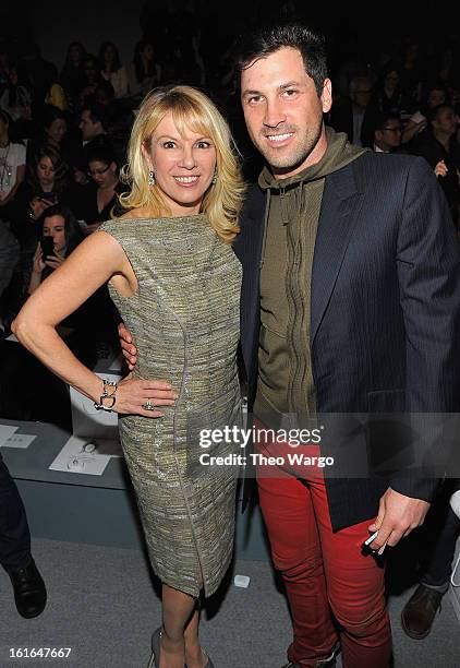 Ramona Singer and Maks Aleksandrovich attend Zang Toi during Fall 2013 Mercedes-Benz Fashion Week at The Stage at Lincoln Center on February 13, 2013...