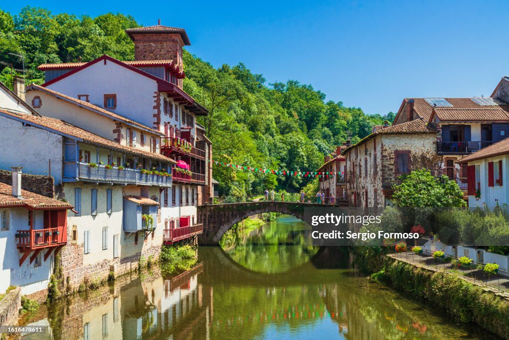 Saint-Jean-Pied-de-Port Idyllic Village on the Camino de Santiago in France