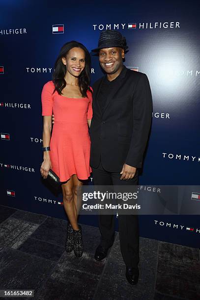 Model Amanda Lutrell and TV Personality Marcellas Reynolds attends Tommy Hilfiger New West Coast Flagship Opening After Party at a Private Club on...