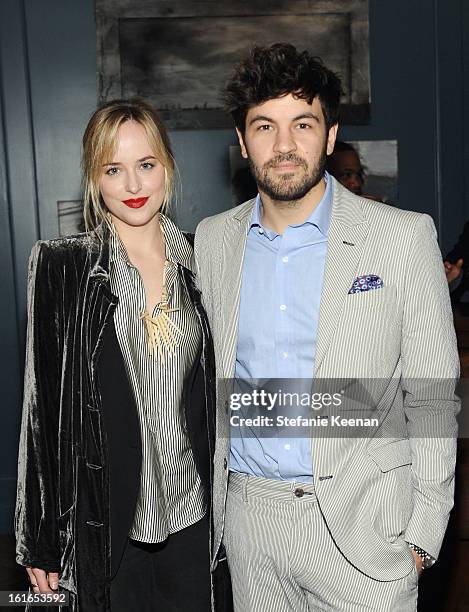 Actress Dakota Johnson and actor Jordy Masterson attend Tommy Hilfiger New West Coast Flagship Opening After Party at a Private Club on February 13,...