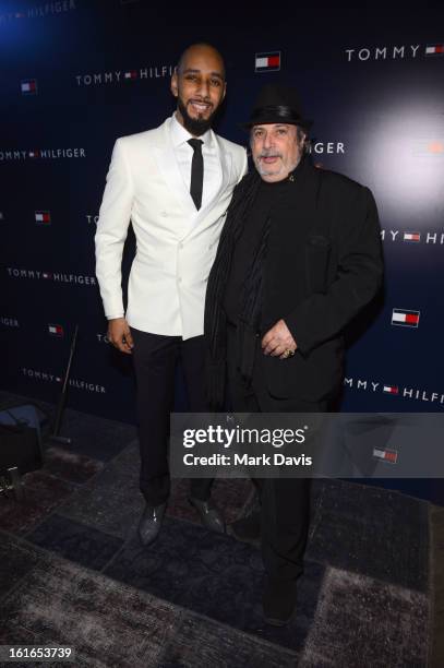 Music producer Swizz Beatz and music producer Robert King attend Tommy Hilfiger New West Coast Flagship Opening After Party at a Private Club on...