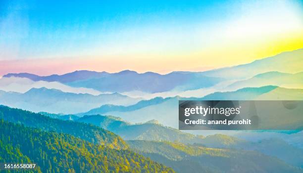 background abstract misty mountain range colourful wallpaper digital art gradient pastel dramatic backdrop - respect background stock pictures, royalty-free photos & images