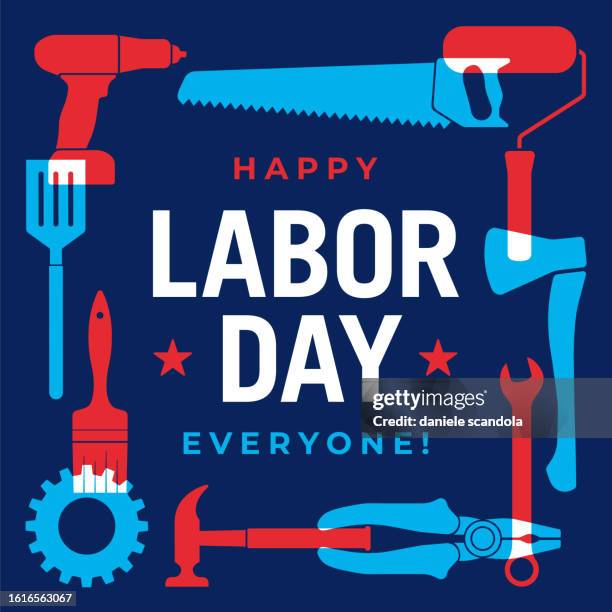 labor day background with tools. - labor day stock illustrations