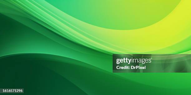 gradient green background with delicate striped waves - green stockfoto's en -beelden