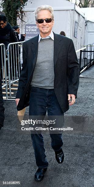 Actor Michael Douglas attends Fall 2013 Mercedes-Benz Fashion Show at The Theater at Lincoln Center on February 13, 2013 in New York City.