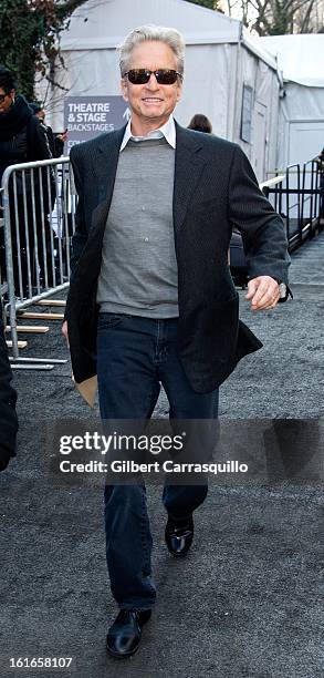 Actor Michael Douglas attends Fall 2013 Mercedes-Benz Fashion Show at The Theater at Lincoln Center on February 13, 2013 in New York City.