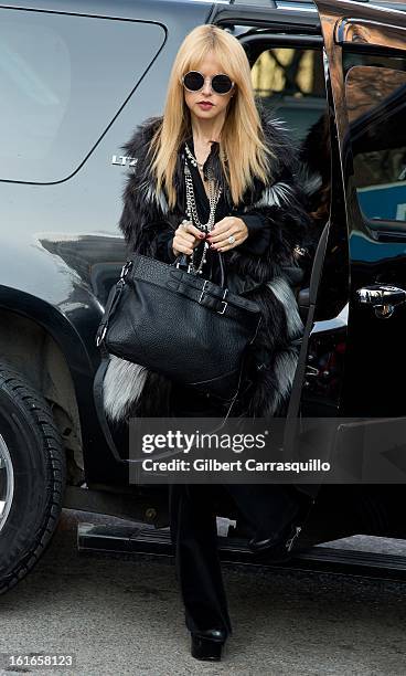 Rachel Zoe attends Fall 2013 Mercedes-Benz Fashion Show at The Theater at Lincoln Center on February 13, 2013 in New York City.