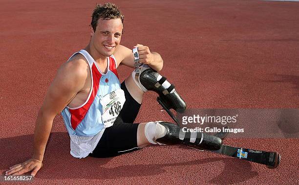 South African double amputee, world record breaking disabled athlete, Oscar Pistorius on March 17 in South Africa.