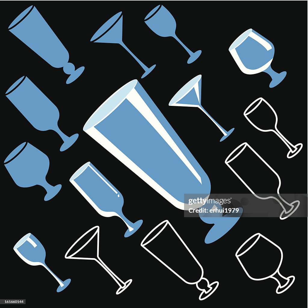 Various cup vector icons