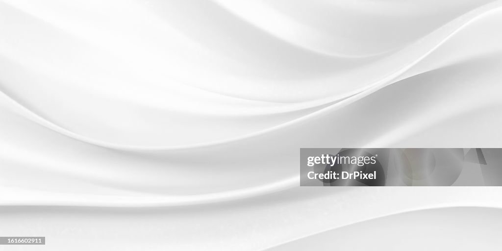 Abstract White Waves Background