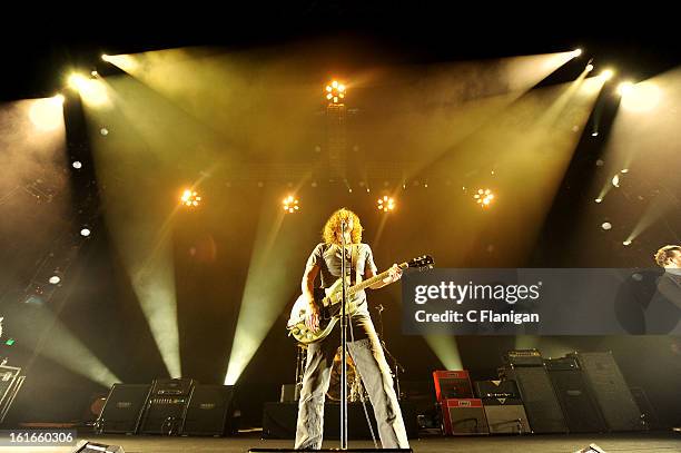 Musician Chris Cornell of Soundgarden performs at The Fox Theatre on February 12, 2013 in Oakland, California.