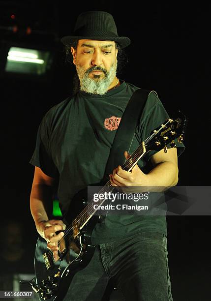 Guitarist Kim Thayil of Soundgarden performs at The Fox Theatre on February 13, 2013 in Oakland, California.