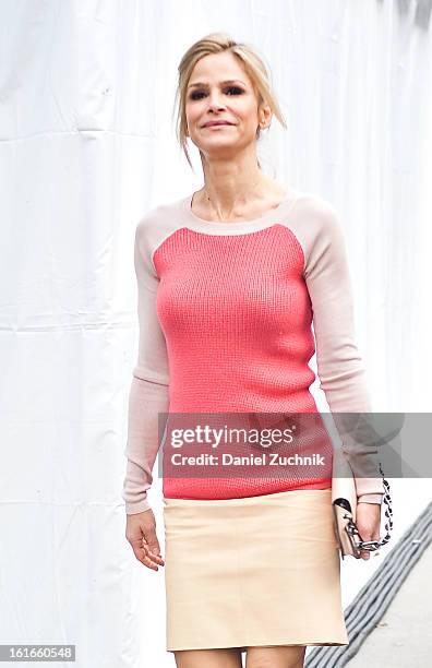 Kyra Sedgwick seen outside the Reed Krakoff show on February 13, 2013 in New York City.