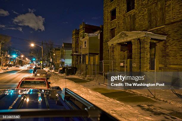 Empty HUD property at 446-450 Irvine Turner Blvd, Newark NJ on February 7, 2011. Since 1995 Newark's Department of Economic and Housing Development...