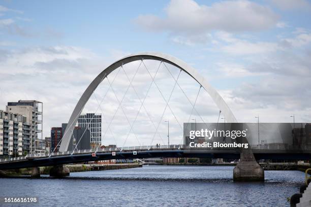 The Clyde Arc, known as the squinty bridge, on the River Clyde in Glasgow, UK, on Friday, Aug. 18, 2023. It's been almost a decade since Scotland...