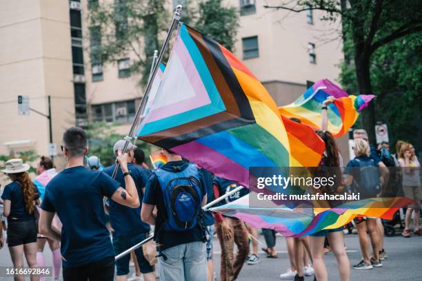 gay parade montreal 2023 - pride month stock pictures, royalty-free photos & images