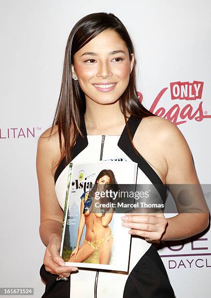 Model Jessica Gomes attends the "Sports Illustrated Swimsuit on Location" event at the Marquee Nightclub at The Cosmopolitan of Las Vegas on February...